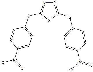 2,5-bis({4-nitrophenyl}sulfanyl)-1,3,4-thiadiazole Struktur