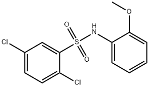 2,5-dichloro-N-(2-methoxyphenyl)benzenesulfonamide Struktur