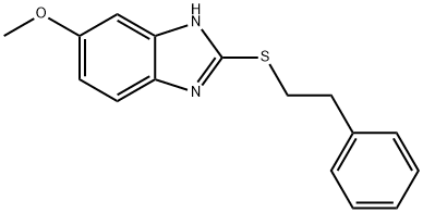 methyl 2-[(2-phenylethyl)sulfanyl]-1H-benzimidazol-5-yl ether Struktur