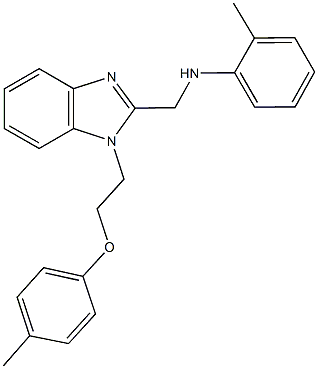 N-({1-[2-(4-methylphenoxy)ethyl]-1H-benzimidazol-2-yl}methyl)-N-(2-methylphenyl)amine Struktur