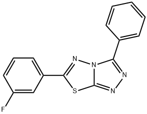 6-(3-fluorophenyl)-3-phenyl[1,2,4]triazolo[3,4-b][1,3,4]thiadiazole Struktur