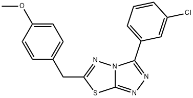 4-{[3-(3-chlorophenyl)[1,2,4]triazolo[3,4-b][1,3,4]thiadiazol-6-yl]methyl}phenyl methyl ether Struktur