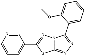 methyl 2-[6-(3-pyridinyl)[1,2,4]triazolo[3,4-b][1,3,4]thiadiazol-3-yl]phenyl ether Struktur