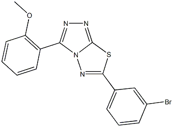 2-[6-(3-bromophenyl)[1,2,4]triazolo[3,4-b][1,3,4]thiadiazol-3-yl]phenyl methyl ether Struktur