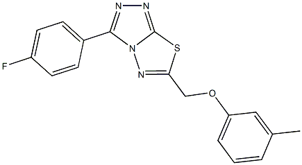 [3-(4-fluorophenyl)[1,2,4]triazolo[3,4-b][1,3,4]thiadiazol-6-yl]methyl 3-methylphenyl ether Struktur