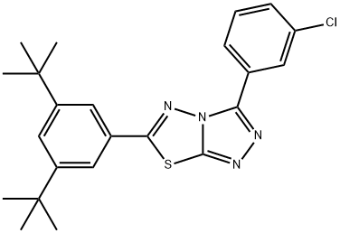 3-(3-chlorophenyl)-6-(3,5-ditert-butylphenyl)[1,2,4]triazolo[3,4-b][1,3,4]thiadiazole Struktur