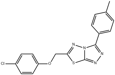 6-[(4-chlorophenoxy)methyl]-3-(4-methylphenyl)[1,2,4]triazolo[3,4-b][1,3,4]thiadiazole Struktur