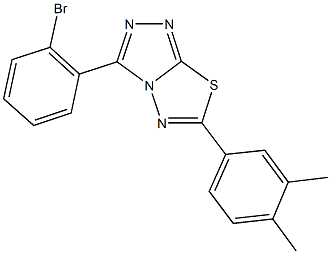 3-(2-bromophenyl)-6-(3,4-dimethylphenyl)[1,2,4]triazolo[3,4-b][1,3,4]thiadiazole Struktur