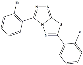 3-(2-bromophenyl)-6-(2-fluorophenyl)[1,2,4]triazolo[3,4-b][1,3,4]thiadiazole Struktur