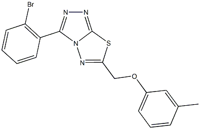 [3-(2-bromophenyl)[1,2,4]triazolo[3,4-b][1,3,4]thiadiazol-6-yl]methyl 3-methylphenyl ether Struktur