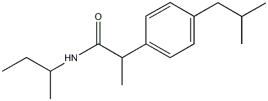 N-(sec-butyl)-2-(4-isobutylphenyl)propanamide Struktur