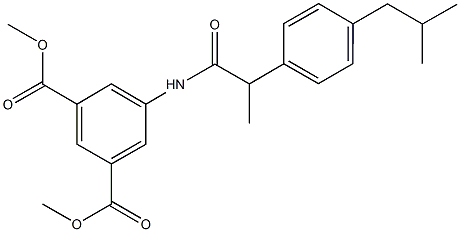 dimethyl 5-{[2-(4-isobutylphenyl)propanoyl]amino}isophthalate Struktur