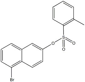 5-bromo-2-naphthyl 2-methylbenzenesulfonate Struktur