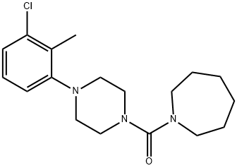 1-{[4-(3-chloro-2-methylphenyl)-1-piperazinyl]carbonyl}azepane Struktur