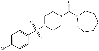 1-({4-[(4-chlorophenyl)sulfonyl]-1-piperazinyl}carbonyl)azepane Struktur