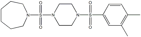 1-({4-[(3,4-dimethylphenyl)sulfonyl]-1-piperazinyl}sulfonyl)azepane Struktur