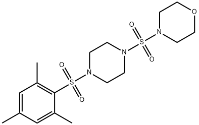 4-{[4-(mesitylsulfonyl)-1-piperazinyl]sulfonyl}morpholine Struktur