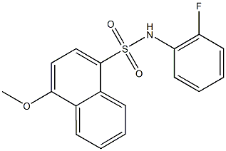 N-(2-fluorophenyl)-4-methoxy-1-naphthalenesulfonamide Struktur