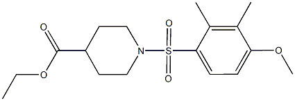 ethyl 1-[(4-methoxy-2,3-dimethylphenyl)sulfonyl]-4-piperidinecarboxylate Struktur