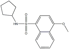 N-cyclopentyl-4-methoxy-1-naphthalenesulfonamide Struktur