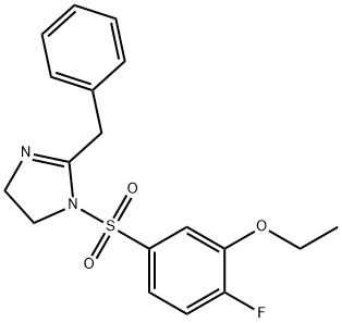 5-[(2-benzyl-4,5-dihydro-1H-imidazol-1-yl)sulfonyl]-2-fluorophenyl ethyl ether Struktur