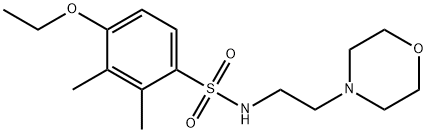 4-ethoxy-2,3-dimethyl-N-[2-(4-morpholinyl)ethyl]benzenesulfonamide Struktur