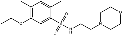 5-ethoxy-2,4-dimethyl-N-[2-(4-morpholinyl)ethyl]benzenesulfonamide Struktur