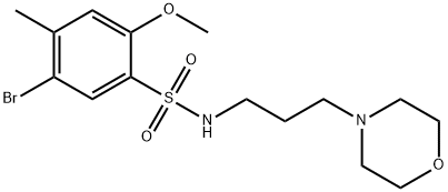 5-bromo-2-methoxy-4-methyl-N-[3-(4-morpholinyl)propyl]benzenesulfonamide Struktur