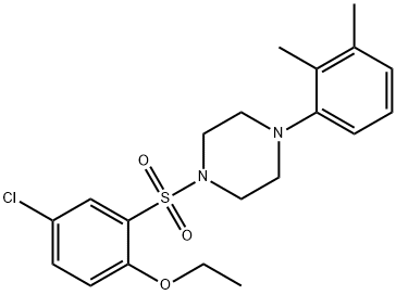 4-chloro-2-{[4-(2,3-dimethylphenyl)-1-piperazinyl]sulfonyl}phenyl ethyl ether Struktur