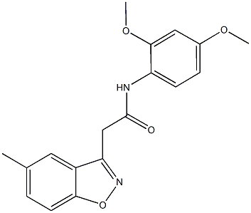 N-(2,4-dimethoxyphenyl)-2-(5-methyl-1,2-benzisoxazol-3-yl)acetamide Struktur