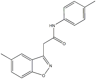 2-(5-methyl-1,2-benzisoxazol-3-yl)-N-(4-methylphenyl)acetamide Struktur