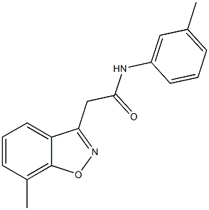 2-(7-methyl-1,2-benzisoxazol-3-yl)-N-(3-methylphenyl)acetamide Struktur