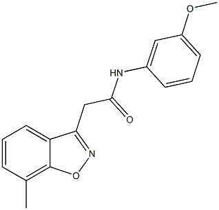 N-(3-methoxyphenyl)-2-(7-methyl-1,2-benzisoxazol-3-yl)acetamide Struktur