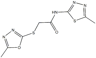 2-[(5-methyl-1,3,4-oxadiazol-2-yl)sulfanyl]-N-(5-methyl-1,3,4-thiadiazol-2-yl)acetamide Struktur