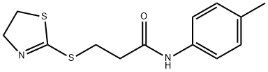 3-(4,5-dihydro-1,3-thiazol-2-ylsulfanyl)-N-(4-methylphenyl)propanamide Struktur