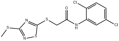 N-(2,5-dichlorophenyl)-2-{[3-(methylsulfanyl)-1,2,4-thiadiazol-5-yl]sulfanyl}acetamide Struktur