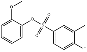 2-methoxyphenyl 4-fluoro-3-methylbenzenesulfonate Struktur