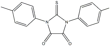 1,3-bis(4-methylphenyl)-2-thioxoimidazolidine-4,5-dione Structure