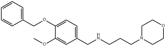 N-[4-(benzyloxy)-3-methoxybenzyl]-N-[3-(4-morpholinyl)propyl]amine Struktur