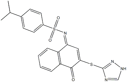 4-isopropyl-N-(4-oxo-3-(1H-1,2,4-triazol-3-ylsulfanyl)-1(4H)-naphthalenylidene)benzenesulfonamide Struktur