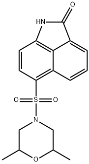 6-[(2,6-dimethyl-4-morpholinyl)sulfonyl]benzo[cd]indol-2(1H)-one Struktur