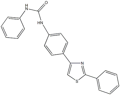 N-phenyl-N'-[4-(2-phenyl-1,3-thiazol-4-yl)phenyl]urea Struktur