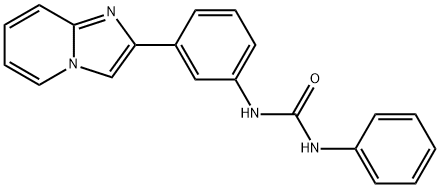 N-(3-imidazo[1,2-a]pyridin-2-ylphenyl)-N'-phenylurea Struktur