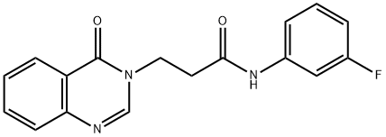 N-(3-fluorophenyl)-3-(4-oxo-3(4H)-quinazolinyl)propanamide Struktur