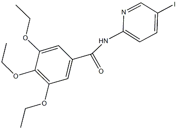 3,4,5-triethoxy-N-(5-iodo-2-pyridinyl)benzamide Struktur