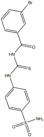 4-({[(3-bromobenzoyl)amino]carbothioyl}amino)benzenesulfonamide Struktur