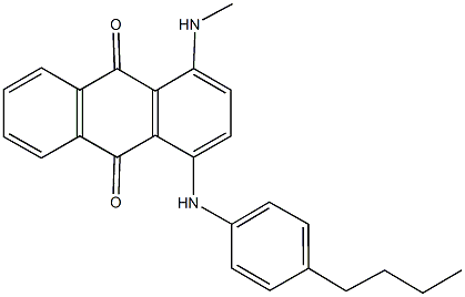 1-(4-butylanilino)-4-(methylamino)anthra-9,10-quinone Struktur