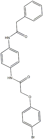 2-(4-bromophenoxy)-N-{4-[(phenylacetyl)amino]phenyl}acetamide Struktur