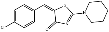 5-(4-chlorobenzylidene)-2-(1-piperidinyl)-1,3-thiazol-4(5H)-one Struktur