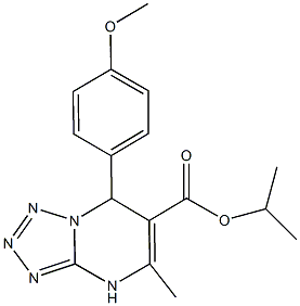 isopropyl 7-(4-methoxyphenyl)-5-methyl-4,7-dihydrotetraazolo[1,5-a]pyrimidine-6-carboxylate Struktur